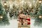 7×5ft Bokeh Snow Christmas Tree Photo Backdrop (	Random color) 7×5ft
